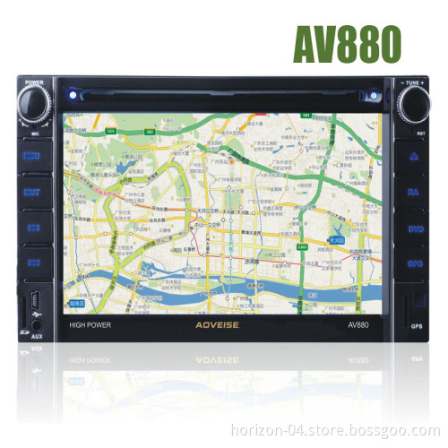 2 DIN 6.2 Inch 16: 9 Rearview LCD Monitor Car Audio Am/FM GPS Navigation/Bluetooth/DVD/CD/MP4/MP3 4*40W for AV880